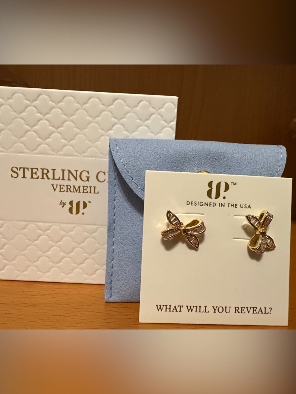 Bomb Part Vermeil BOW earrings.  The Bow Studs.